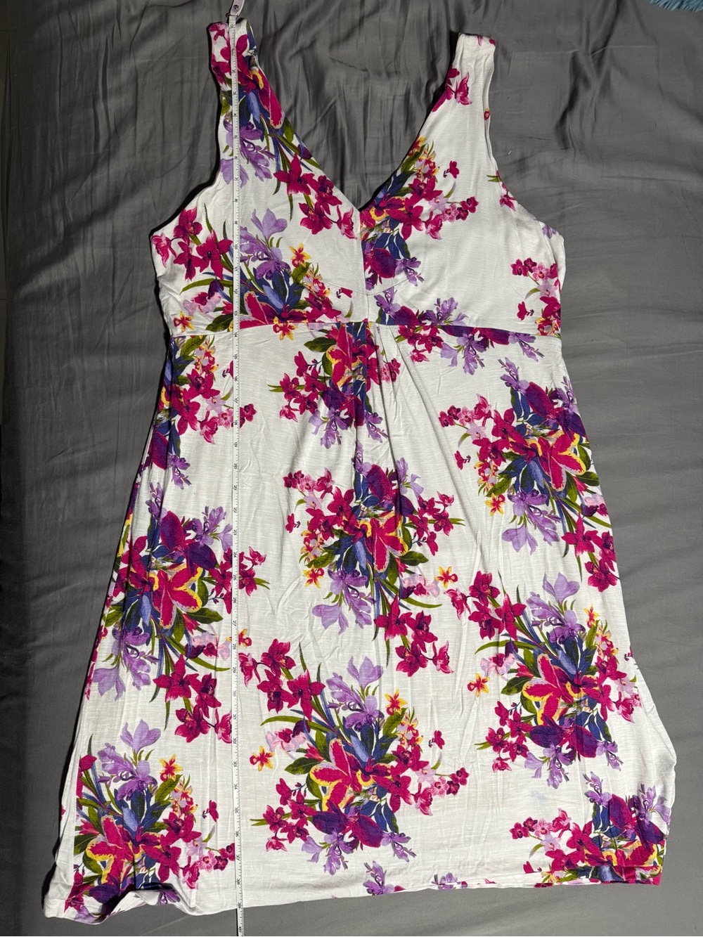 Tommy Bahama Women’s XL Lined White Floral Sun Dress - Picture 6 of 7